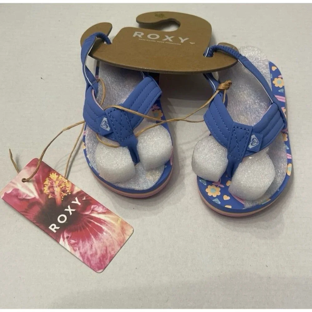 Roxy Kids Vista Loreto Little Girls Shoes Size 5 Pink/Blue New With Tags